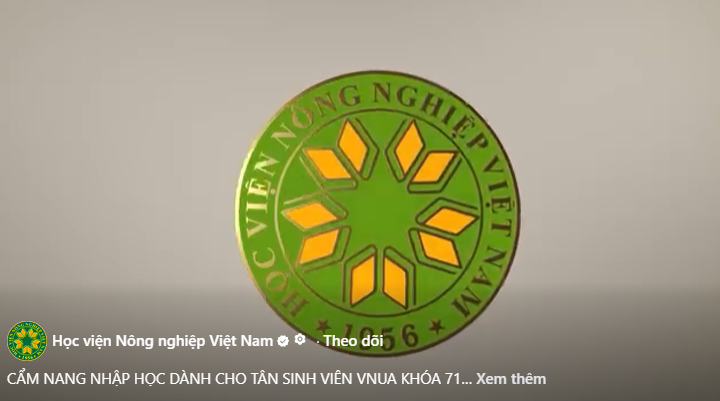 CẨM NANG NHẬP HỌC DÀNH CHO TÂN SINH VIÊN VNUA KHÓA 71